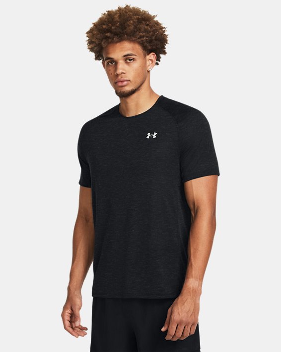 Men's UA Launch Trail Short Sleeve in Black image number 0